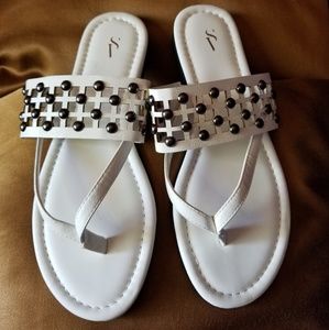 * Brand new without tags white sandals.